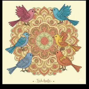 Printout Bird Mandalas Coloring #1 (31 Pages)